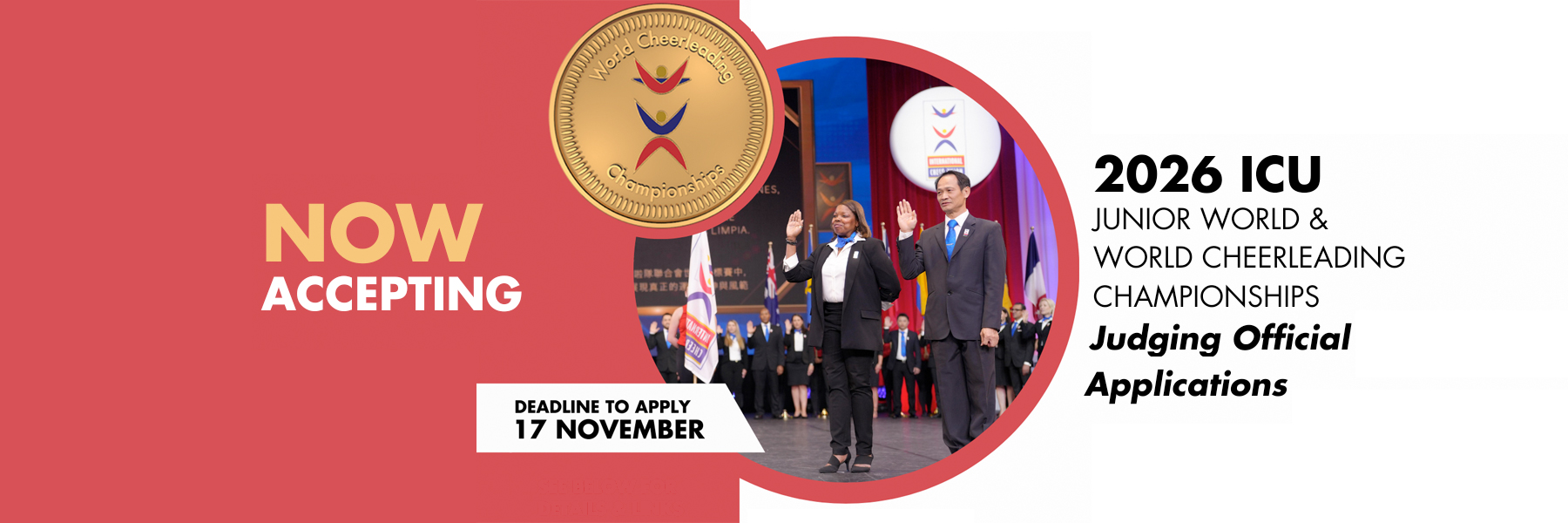 2026 ICU Junior World & World Cheerleading Championships Judging Official Application